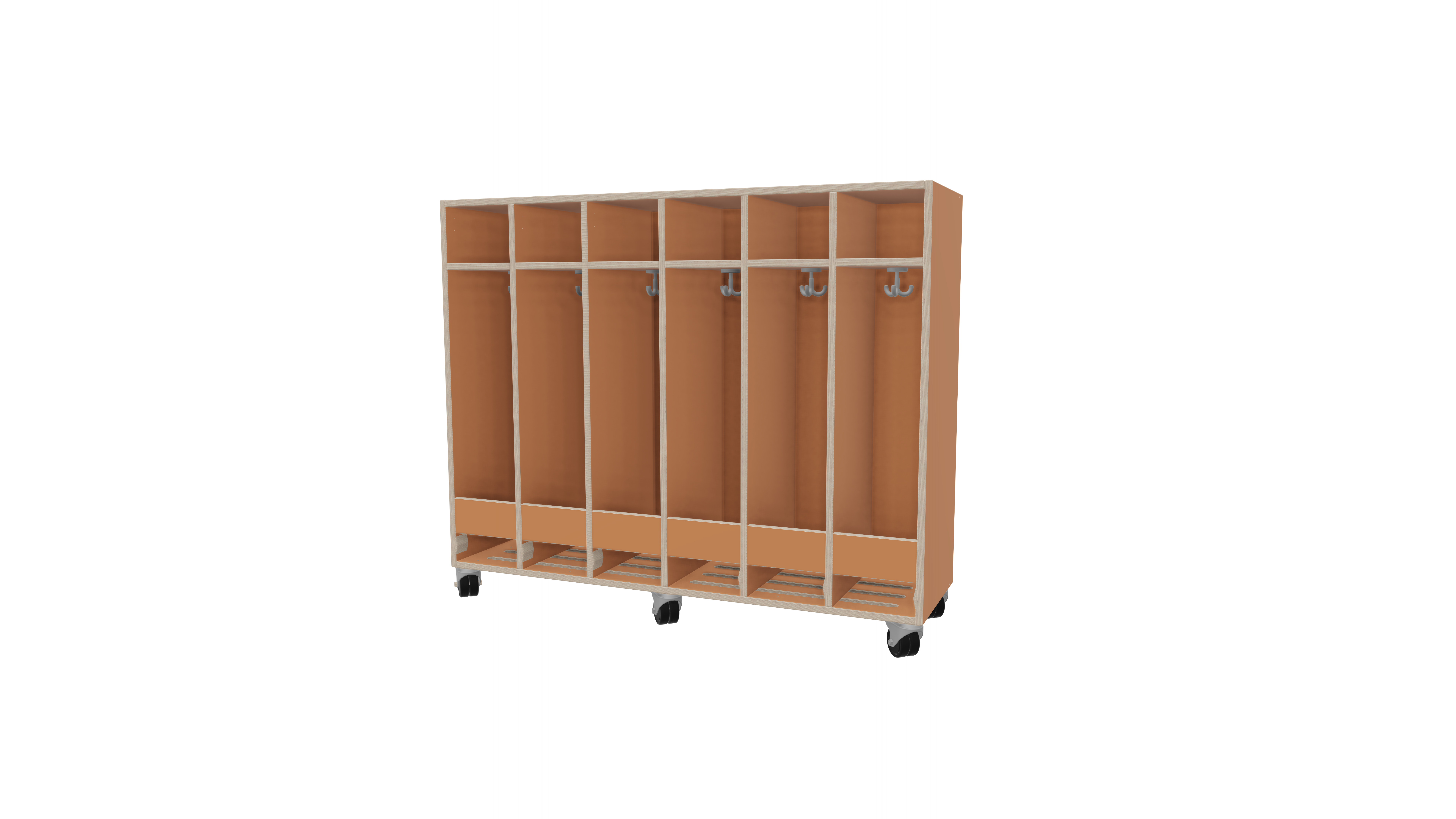 Garderobenschrank mit 6-fach | 20 cm