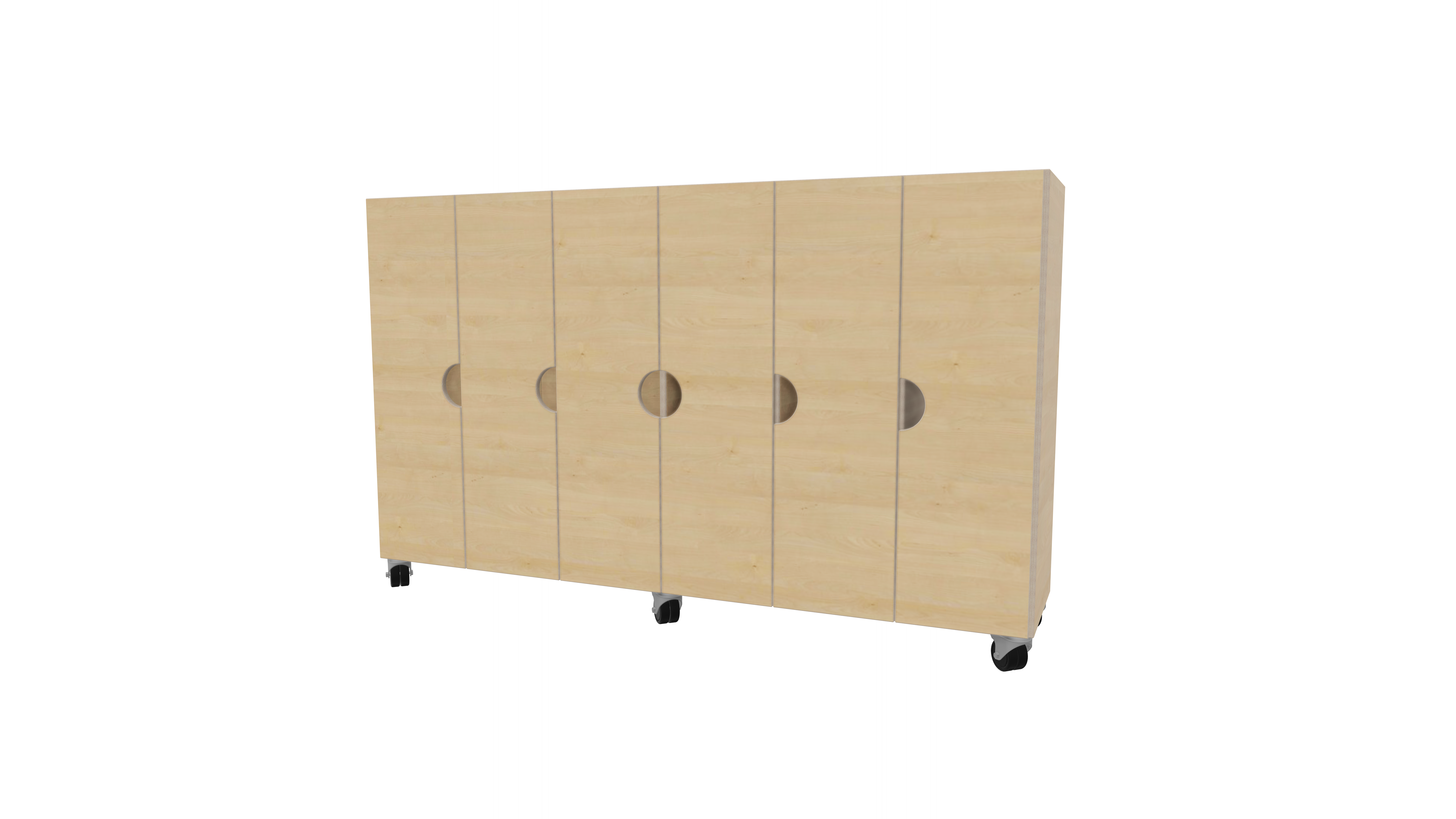 Garderobenschrank mit Türen 6-fach | 28 cm