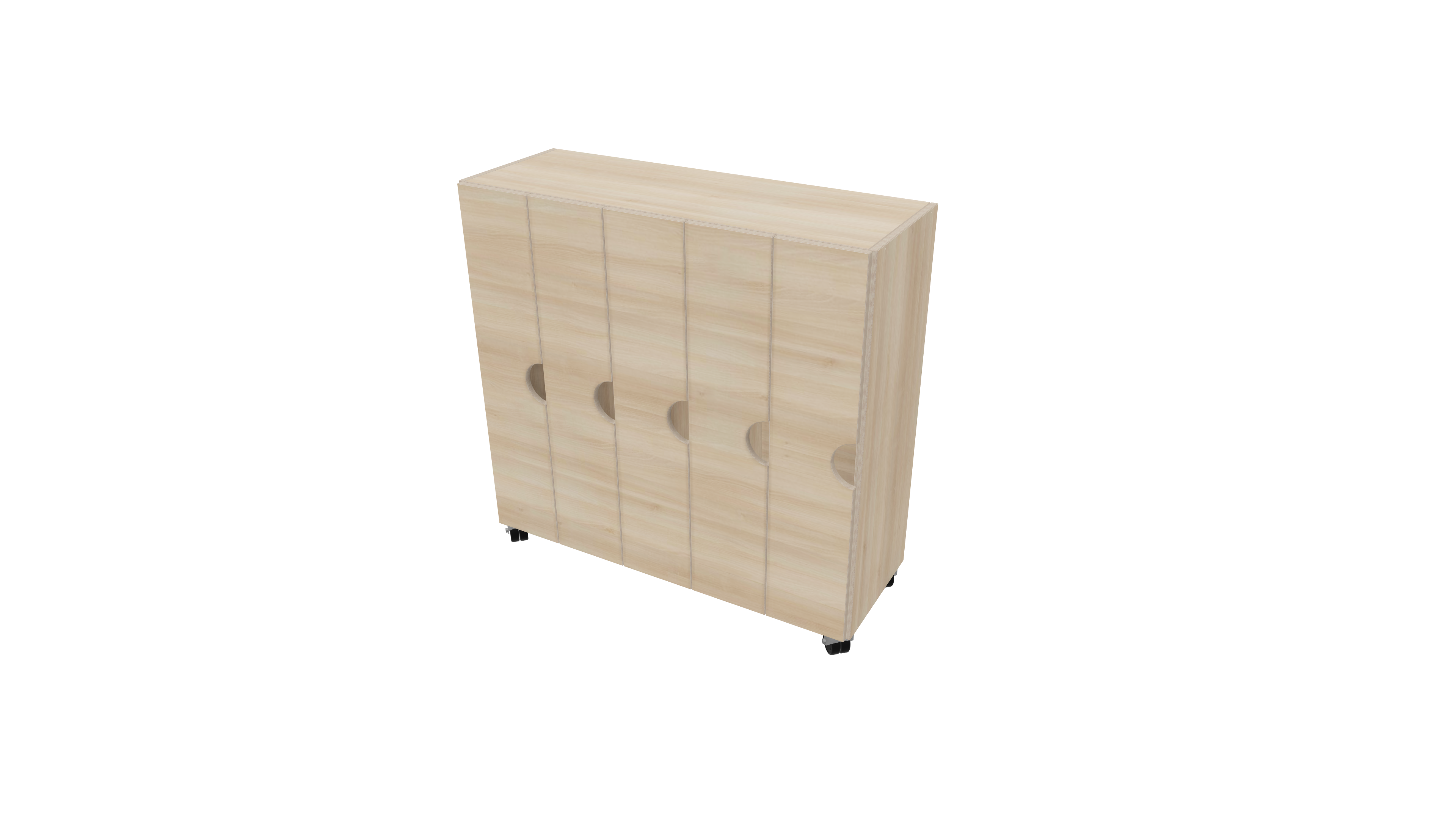 Garderobenschrank mit Türen 5-fach | 20 cm