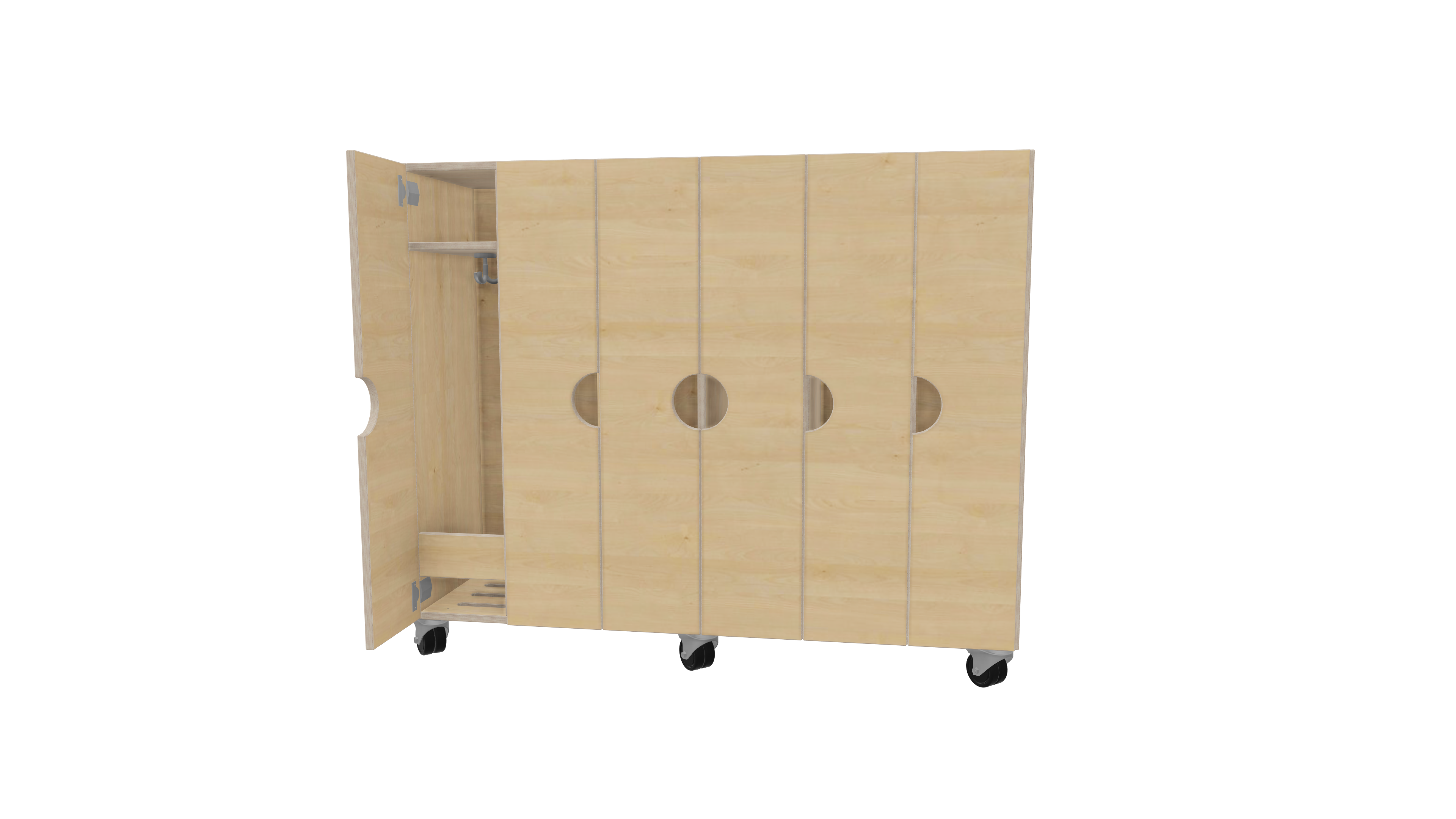 Garderobenschrank mit Türen 6-fach | 20 cm Garderobenschrank mit Türen 6-fach | 20 cm