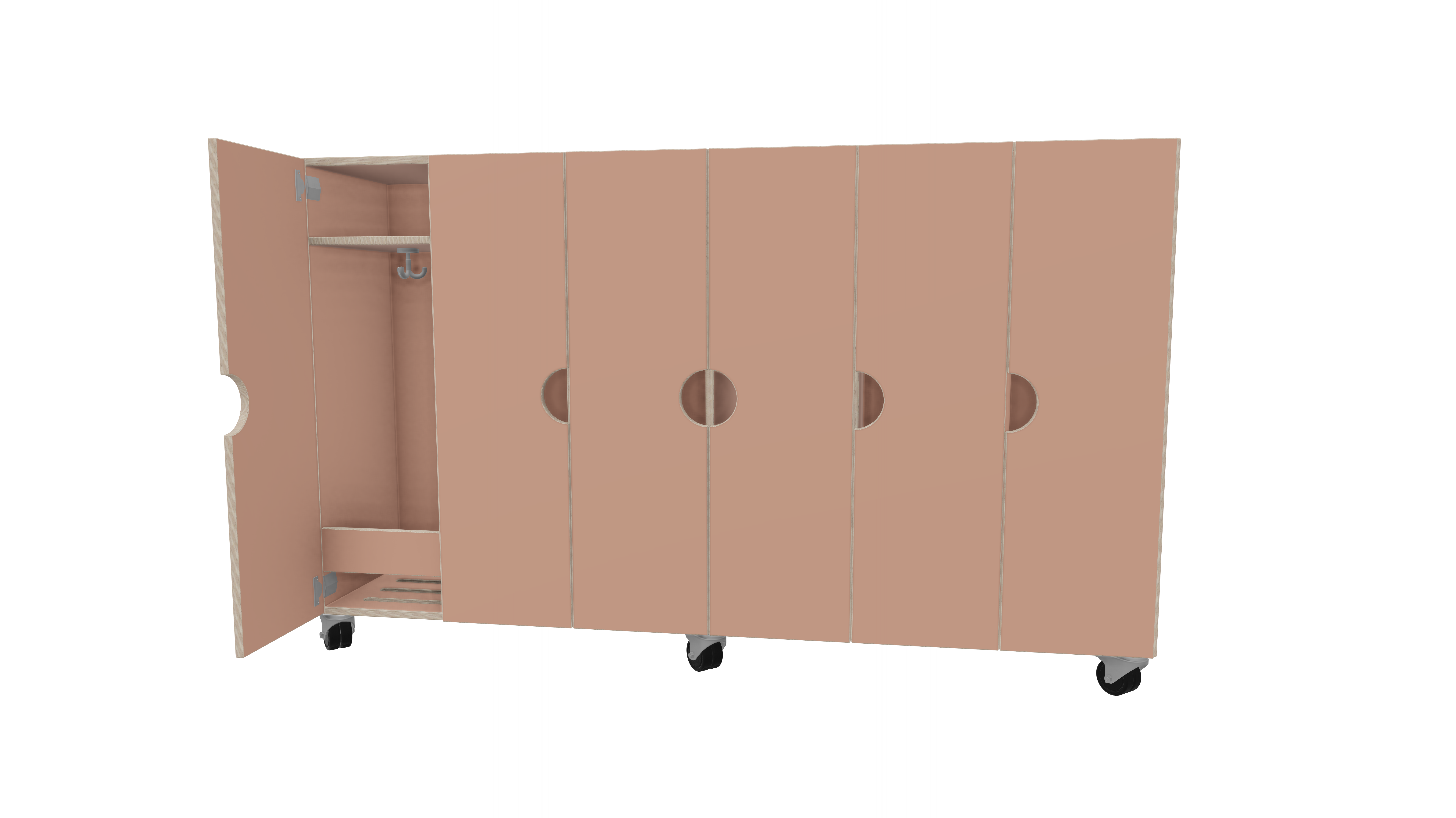 Garderobenschrank mit Türen 6-fach | 28 cm Garderobenschrank mit Türen 6-fach | 28 cm