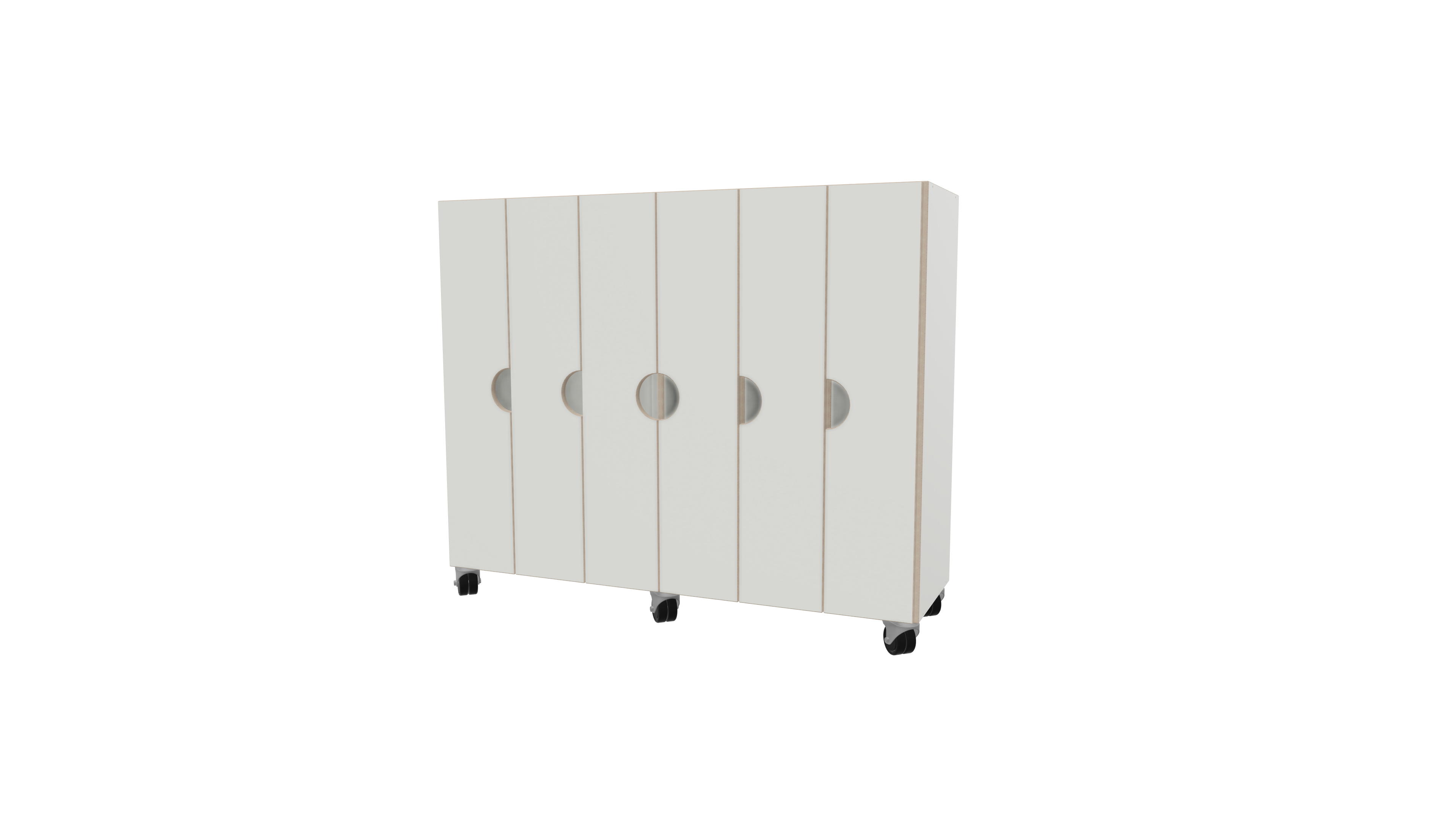 Garderobenschrank mit Türen 6-fach | 20 cm Garderobenschrank mit Türen 6-fach | 20 cm