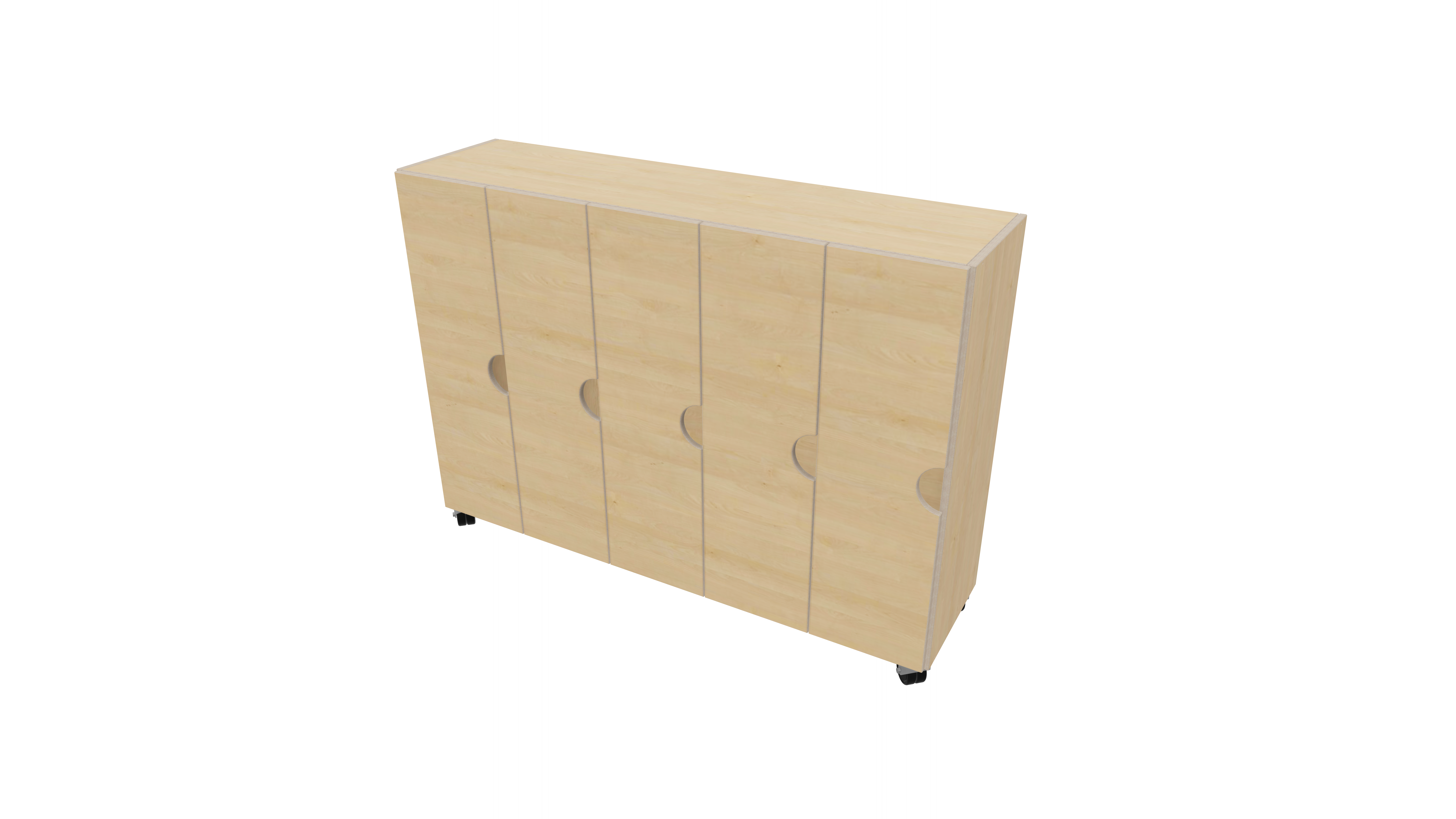 Garderobenschrank mit Türen 5-fach | 28 cm Garderobenschrank mit Türen 5-fach | 28 cm