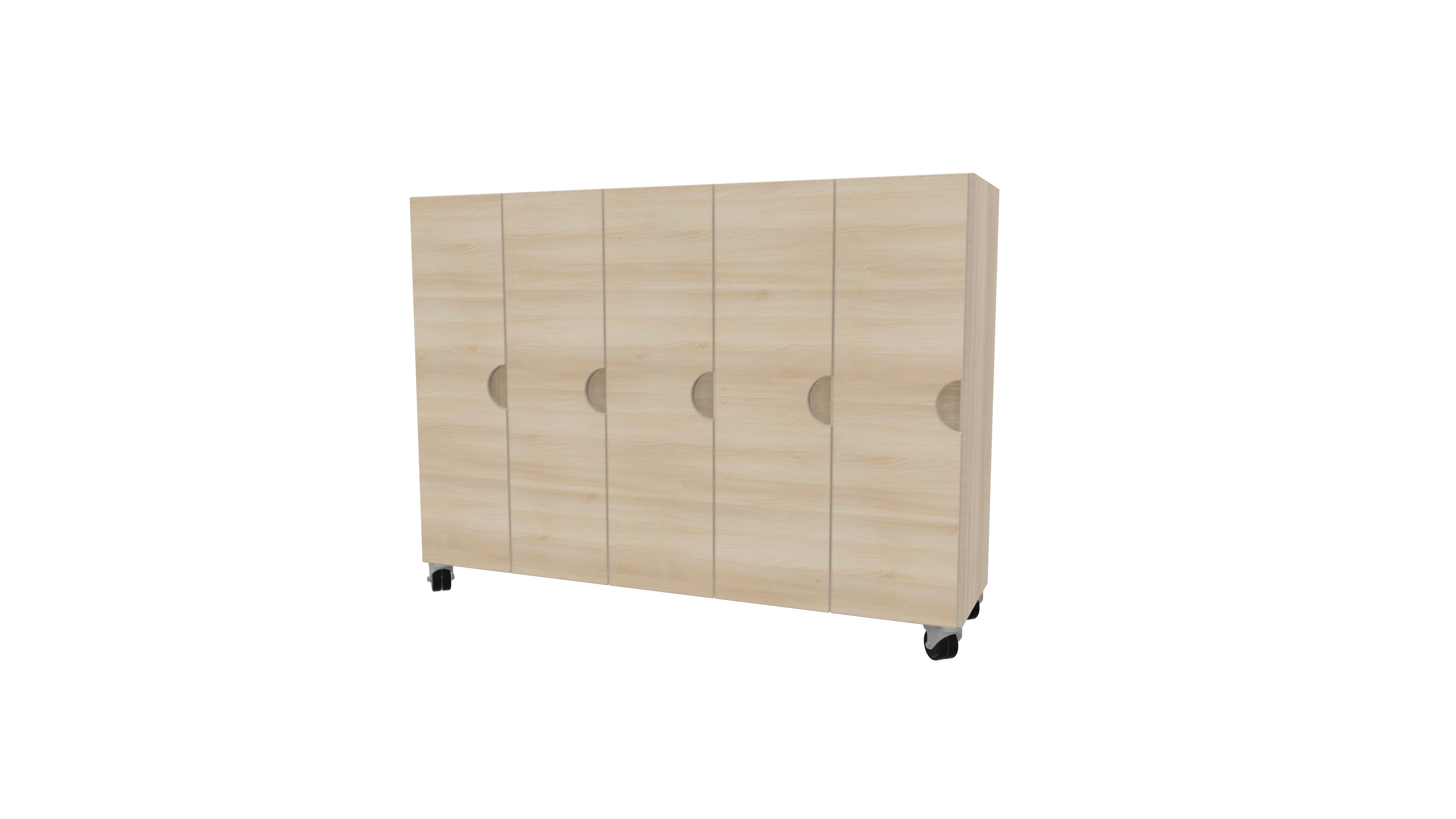 Garderobenschrank mit Türen 5-fach | 28 cm