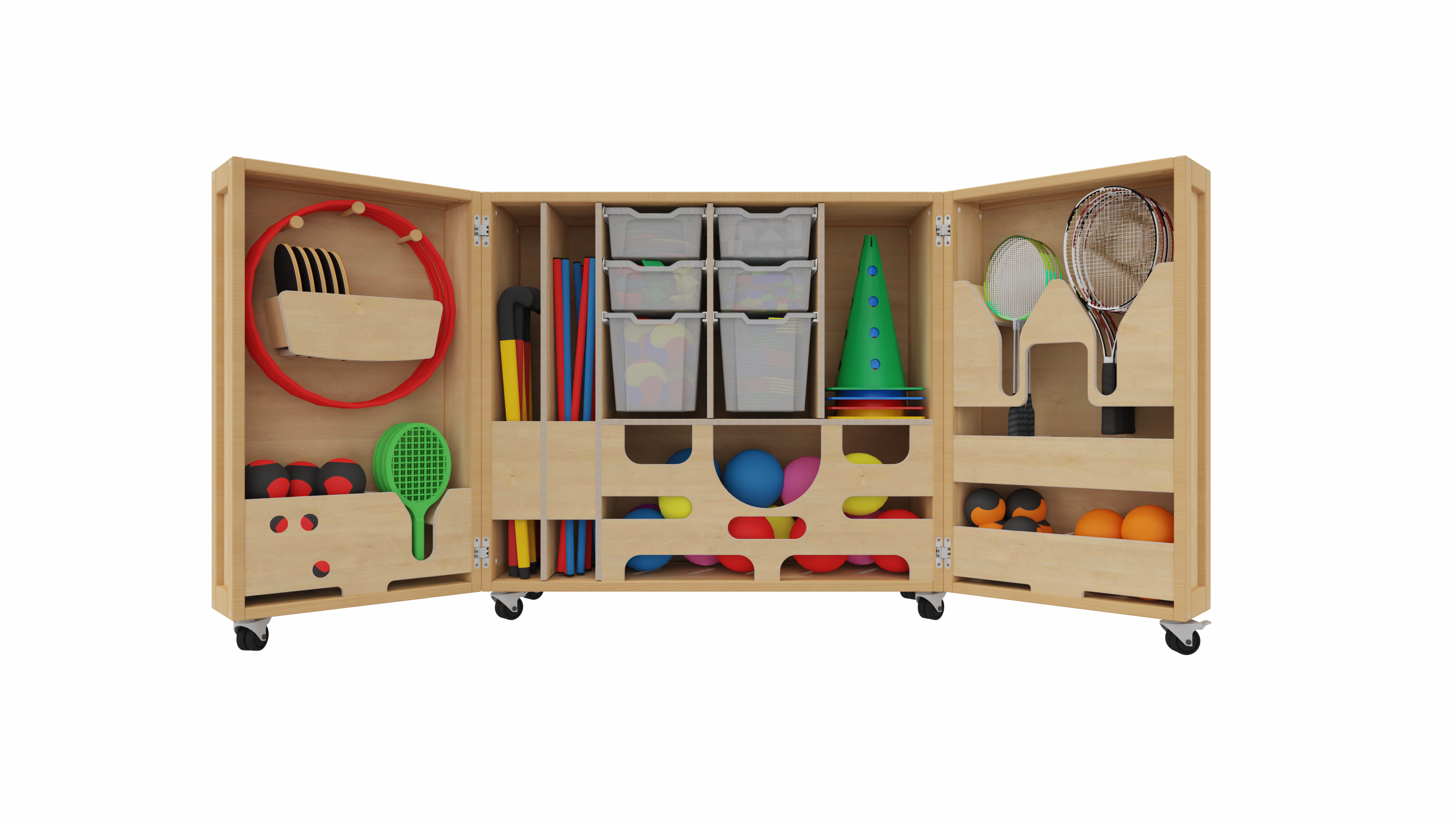 Spiel- und Sportschrank / innen/außen