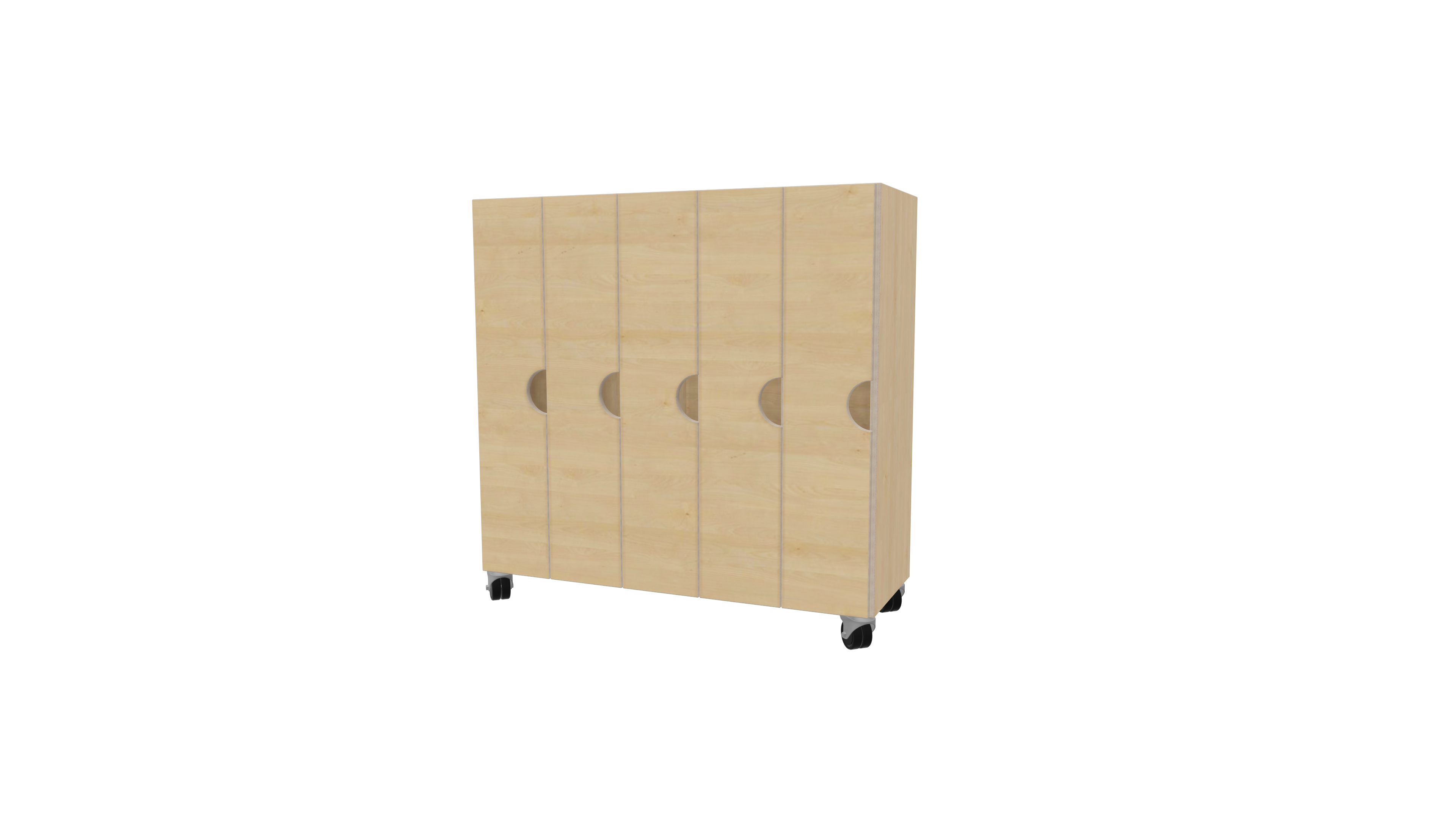 Garderobenschrank mit Türen 5-fach | 20 cm